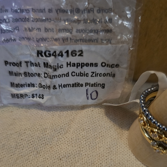 Bomb Party DELICATES Hematite/Gold CZ - Picture 4 of 4